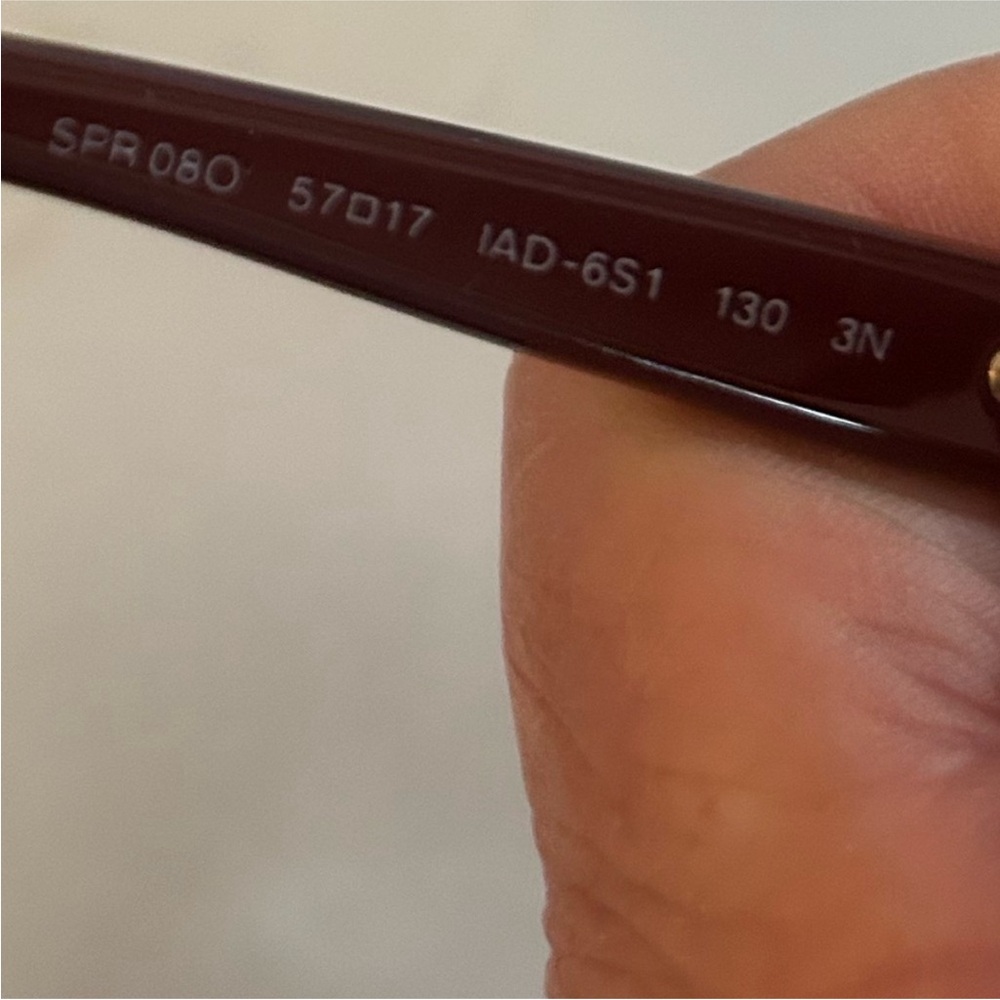 PRADA SPR 080 Oversized Sunglasses Burgundy Brown Gradient EUC w/Box & Case - Picture 9 of 9